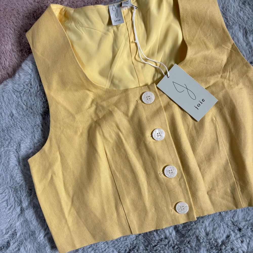 Joie yellow button up vest